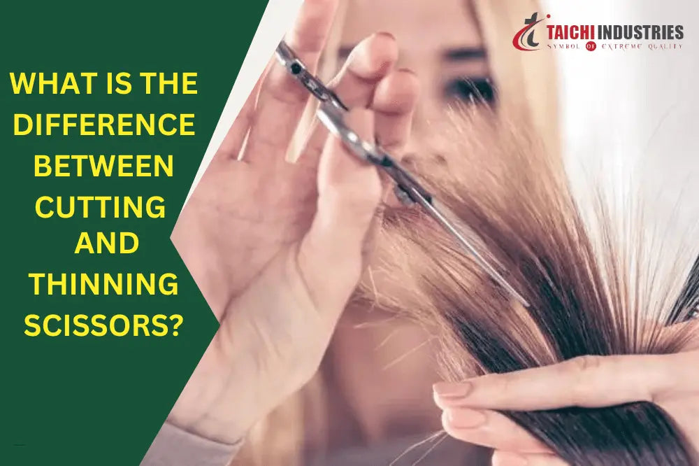 What is the difference between cutting and thinning scissors?