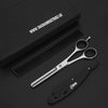 Hair Thinning Shear, regular black comb, straight razor and leather pouch