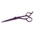 professional maroon color hair cutting scissor with fixed finger rest